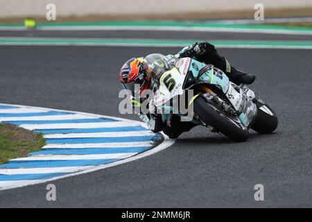 Victoria, Australia. 25th Feb, 2023. Philipp Oettl (GER) corre per il Team GoEleven in sella alla Ducati Panigale V4R durante la prova tre per il 2023° round australiano del Grand Ridge Round del Campionato Mondiale Motul FIM Superbike 2023 a Phillip Island, Australia, il 25 febbraio 2023 - Image Credit: brett keating/Alamy Live News Foto Stock