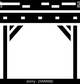 travi costruzione casa glyph icona figura vettore Illustrazione Vettoriale