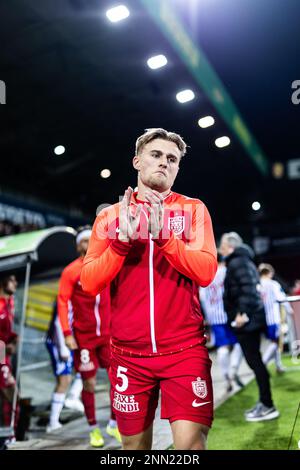 Farum, Danimarca. 24th Feb, 2023. Martin Frese (5) del FC Nordsjaelland visto durante il Superliga match del 3F tra il FC Nordsjaelland e Odense Boldklub a destra di Dream Park a Farum. (Photo Credit: Gonzales Photo/Alamy Live News Foto Stock