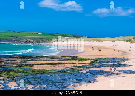 Constantine Bay, Trevose Head Heritage Coast, Padstow, Cornovaglia, Inghilterra, Regno Unito, Europa Foto Stock