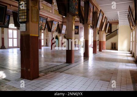 31 gennaio 2023, complesso del tempio di Yamai del palazzo di Aundh Gaon (villaggio) Satara, Maharashtra, India. Aundh è popolarmente conosciuto come Bhavani Museum. Foto Stock