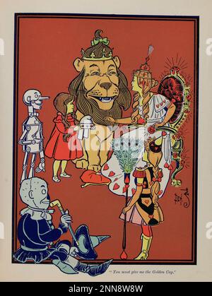 Illustrazione di William Wallace Denslow dalla prima edizione di The Wonderful Wizard of Oz di Frank L Baum, Chicago, il, 1900. (Foto di World Digital Library Foto Stock