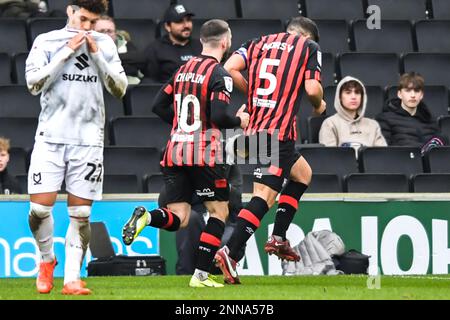 Durante la partita della Sky Bet League 1 tra MK Dons e Ipswich Town allo stadio MK, Milton Keynes, sabato 25th febbraio 2023. (Foto: Kevin Hodgson | NOTIZIE MI) Credit: NOTIZIE MI & Sport /Alamy Live News Foto Stock