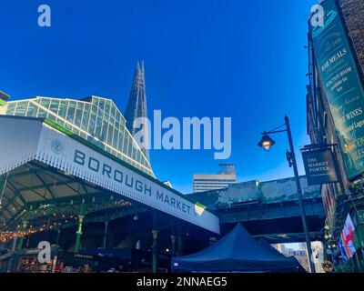 Cartello Borough Market a Londra Foto Stock