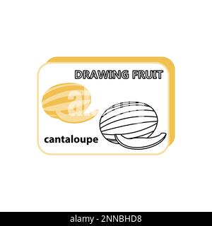 illustrazione di frutta per i bambini libro da colorare Illustrazione Vettoriale