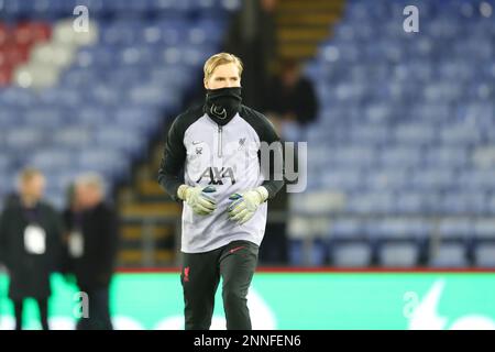 Selhurst Park, Selhurst, Londra, Regno Unito. 25th Feb, 2023. Premier League Football, Crystal Palace contro Liverpool; il portiere Caoimhin Kelleher di Liverpool si scalda prima del calcio d'inizio Credit: Action Plus Sports/Alamy Live News Foto Stock