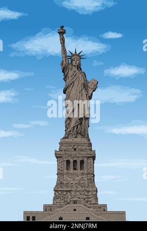 La Statua della Libertà. Illustrazione Vettoriale