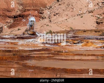 Crystal Geyser vicino a Green River, Utah. Foto Stock