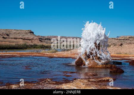 Crystal Geyser vicino a Green River, Utah. Foto Stock