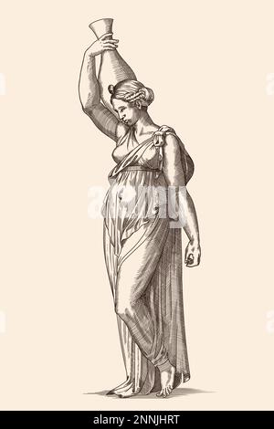 Vettore greco donne. Illustrazione Vettoriale