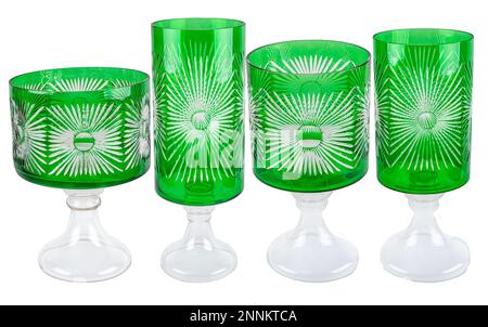 Bottiglie e vasi in vetro colorato di varie forme. Bella vaso di vetro per  decorazione e design Foto stock - Alamy