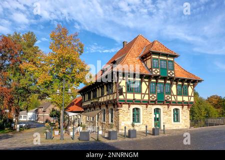 Storico mulino Castello o Upper Mill, Burgsteinfurt Foto Stock