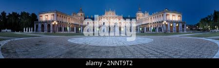 Facciata del Palazzo reale, Aranjuez, Spagna Foto Stock