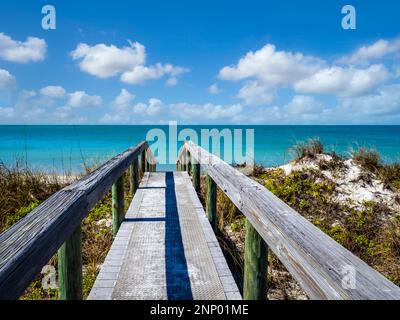 Sentiero per la spiaggia del Golfo del Messico, Pass-A-Grill, Florida, USA Foto Stock