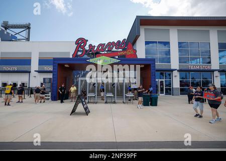 North Port FL USA: Vista generale dello stadio prima di una partita di allenamento primaverile della MLB tra gli Atlanta Braves e i Boston Red Sox al CoolToday P. Foto Stock