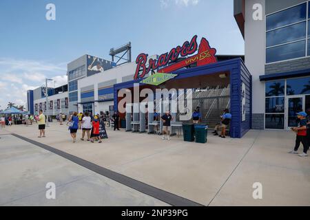 North Port FL USA: Vista generale dello stadio prima di una partita di allenamento primaverile della MLB tra gli Atlanta Braves e i Boston Red Sox al CoolToday P. Foto Stock