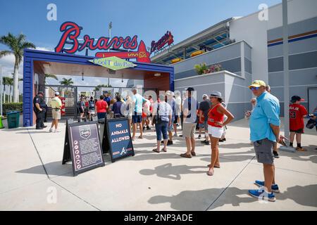 North Port FL USA: Vista generale dello stadio prima di una partita di allenamento primaverile della MLB tra gli Atlanta Braves e i Boston Red Sox al CoolToday P. Foto Stock