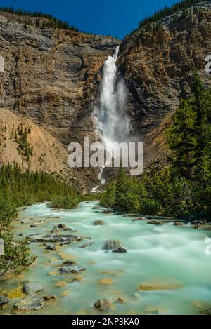 Cascate di Takakkaw, Columbia-Shuswap, British Columbia, Canada Foto Stock