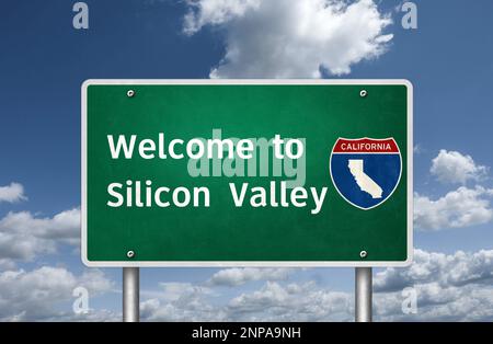 Benvenuto a Silicon Valley nella California settentrionale Foto Stock