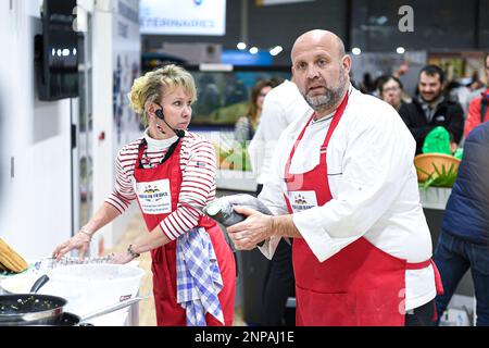 Illustrazione dell'atmosfera durante l'edizione 59th della Fiera Internazionale dell'Agricoltura (Salon de l'Agriculture) a Parigi, in Francia, il 25 febbraio 2023. Foto di Victor Joly/ABACAPRESS.COM Foto Stock