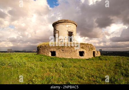 Rovine di Torre Righetti nel parco di Montecucco - Roma Italia Foto Stock