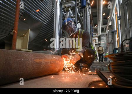 26 Feb 2023, Chattogram, Bangladesh Stato attuale di 1.224 megawatt a carbone alimentato SS centrali elettriche. Foto Stock