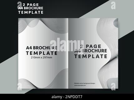 Doppio design della brochure. A4 modello astratto della brochure aziendale. Modello di volantino di marketing per il design creativo con spazio di testo. Illustrazione Vettoriale