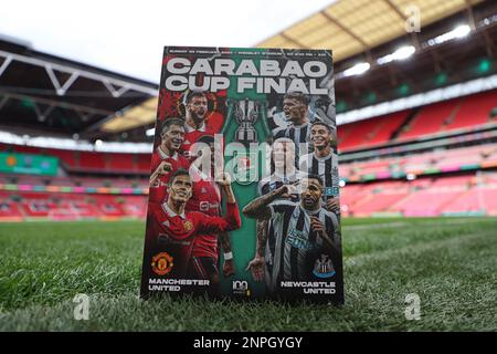 Wembley Stadium, Londra, Regno Unito. 26th Feb, 2023. Carabao League Cup Final Football, Manchester United contro Newcastle United; programma di corrispondenza Credit: Action Plus Sports/Alamy Live News Foto Stock