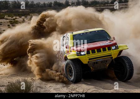 210 ZI Yuliang (chn), SHA HE (chn), BAIC ORV, BAIC ORV BJ40, FIA W2RC, Azione durante il Prologo dell'Abu Dhabi Desert Challenge 2023, 2nd° round della stagione 2023 W2RC, il 26 febbraio 2023 a al Dhannah, Abu Dhabi - Foto Julien Delfosse / DPPI Foto Stock