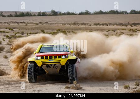 209 ZHANG Guoyu (chn), MENA Oriol (spa), BAIC ORV, BAIC ORV BJ40, FIA W2RC, Azione durante il Prologo dell'Abu Dhabi Desert Challenge 2023, 2nd° round della stagione 2023 W2RC, il 26 febbraio 2023 a al Dhannah, Abu Dhabi - Foto Julien Delfosse / DPPI Foto Stock
