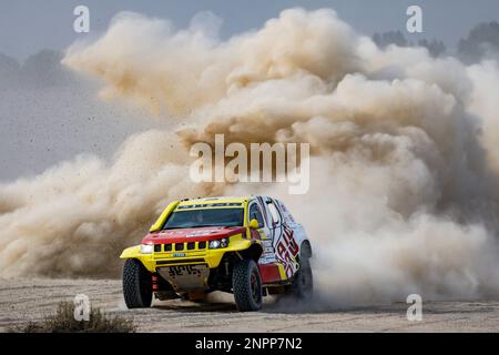 209 ZHANG Guoyu (chn), MENA Oriol (spa), BAIC ORV, BAIC ORV BJ40, FIA W2RC, Azione durante il Prologo dell'Abu Dhabi Desert Challenge 2023, 2nd° round della stagione 2023 W2RC, il 26 febbraio 2023 a al Dhannah, Abu Dhabi - Foto Julien Delfosse / DPPI Foto Stock