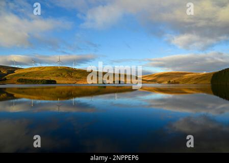 Geen Knowes windfarm energia rinnovabile scozzese Glendevon Foto Stock