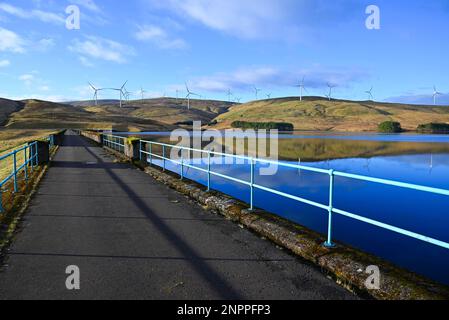 Geen Knowes windfarm energia rinnovabile scozzese Glendevon Foto Stock