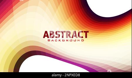 Sfondo astratto con forma curva e mosaico a sfumatura di colore. Motivo grafico vettoriale Illustrazione Vettoriale