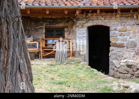 Abitazioni in grotta a Langenstein Harz Foto Stock