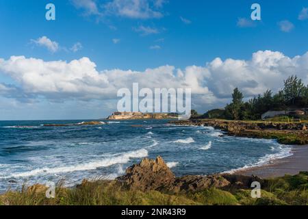 Splendida vista sul castello di El Morro, San Juan, Puerto Rico Foto Stock