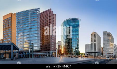 vista panoramica su potsdamer platz, berlino Foto Stock