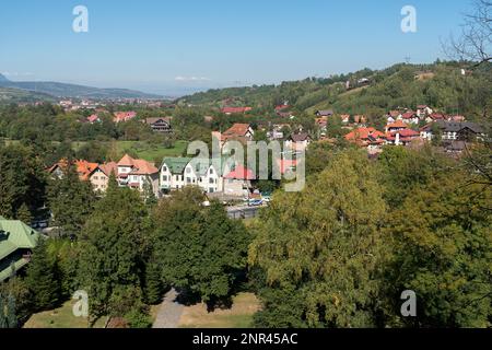 Crusca, Transilvania/ROMANIA - 20 settembre : Vista della Crusca dal Castello di Dracula in Transilvania di crusca di Romania il 20 settembre, 2018 Foto Stock