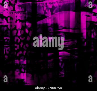 Motivo astratto colorato, motivo per tessuto, tessile, moda, arredamento interno, web.Abstract digitale modello frattale. Modello di orientamento orizzontale i Foto Stock