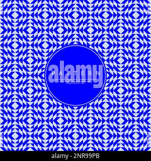 Linea astratta moderna, motivo senza cuciture quadrato. Schema di direzione della freccia minimalista Illustrazione Vettoriale