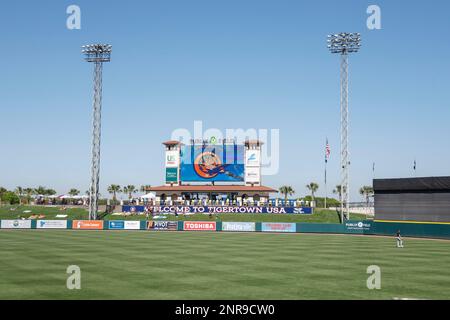 Lakeland FL USA; Un'immagine generale del campo prima di una partita di allenamento primaverile della MLB tra le Detroit Tigers e le Baltimore Orioles al Publix Fiel Foto Stock