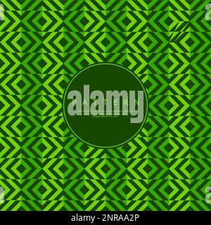 Motivo senza giunture astratto con freccia geometrica quadrata. Ripetizione moderna della linea di direzione. Illustrazione Vettoriale