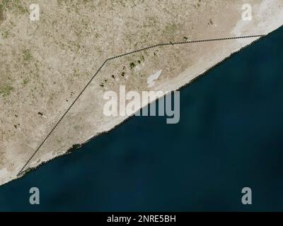 Banaaaadir, regione della Somalia continentale. Mappa satellitare ad alta risoluzione Foto Stock