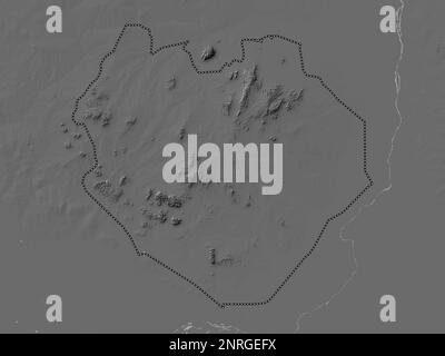 Kurdufan del Sud, stato del Sudan. Mappa altimetrica bilivello con laghi e fiumi Foto Stock