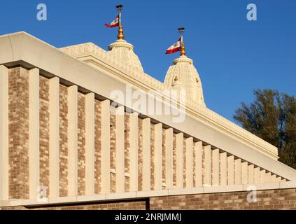 Dettaglio. Shree Swaminarayan Mandir, Oldham, Regno Unito. Architetto: LTS Architects , 2022. Foto Stock