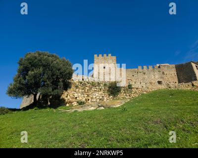 Castello di Castellar de la Frontera nella provincia di Cadice, Spagna Foto Stock