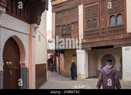 Scena di strada, Medina, Meknes. Il Marocco Foto Stock