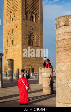 Torre Hassan Rabat. Il Marocco Foto Stock