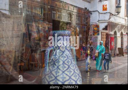 Souk di tappeti, medina, Rabat. Il Marocco Foto Stock