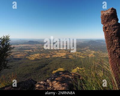 Vista sulla grande catena divisoria dal Main Range National Park, Queensland, Australia Foto Stock